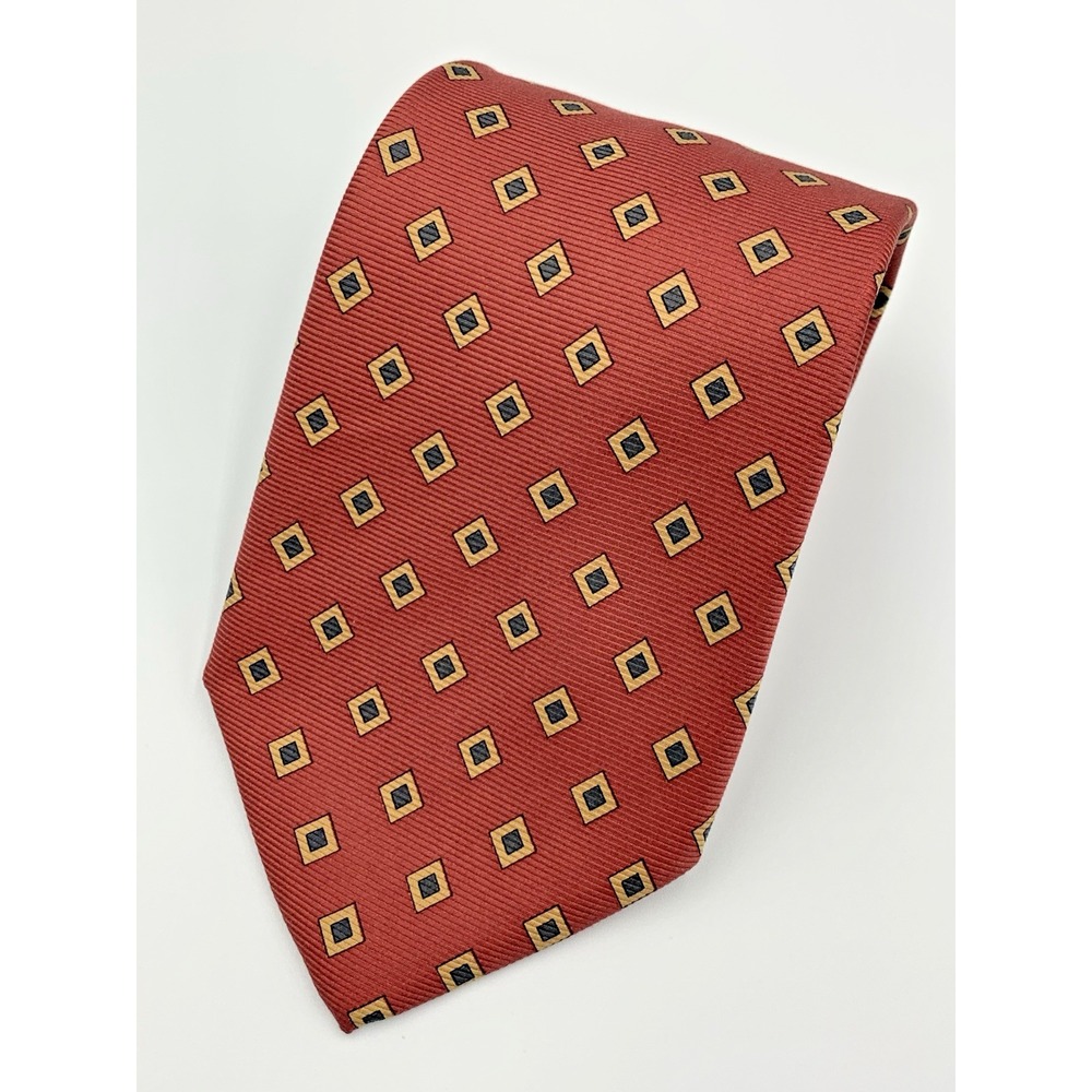 Brooks Brothers Makers‎ Men's Tie Geometric Italian Printed Silk Made in the USA